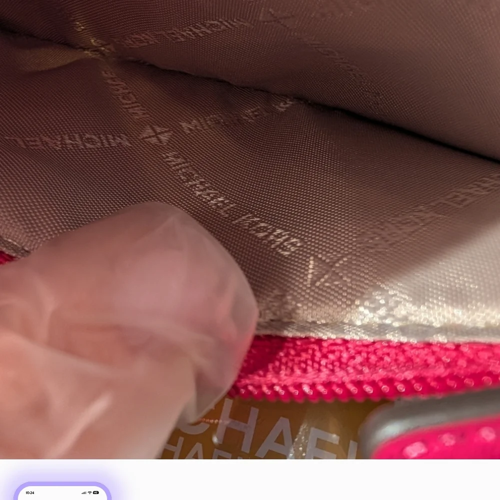 Michael Kors Fuchsia Zebra Stripe Wallet - Picture 7 of 7